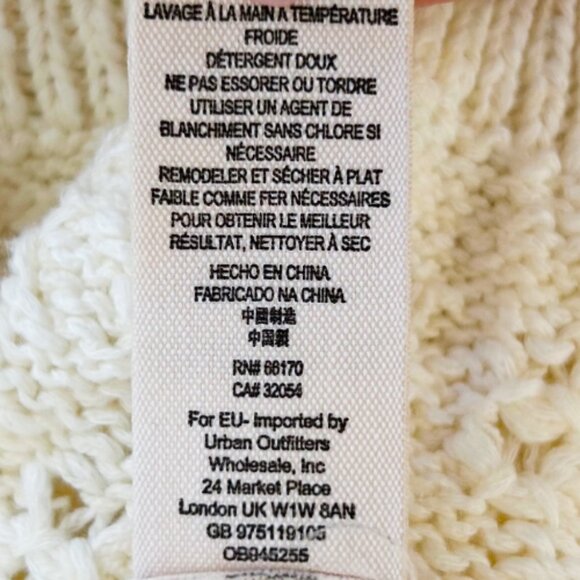 NWT Free People Hot Tropics Pullover Tunic Ivory XS Open Knit Sweater - Picture 10 of 10